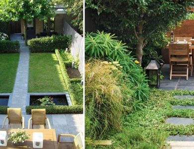 crear un jardín rectangular