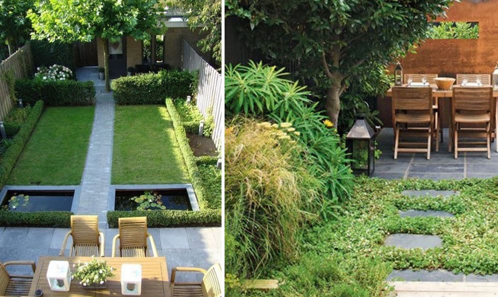 ¿Cómo arreglar un jardín rectangular?